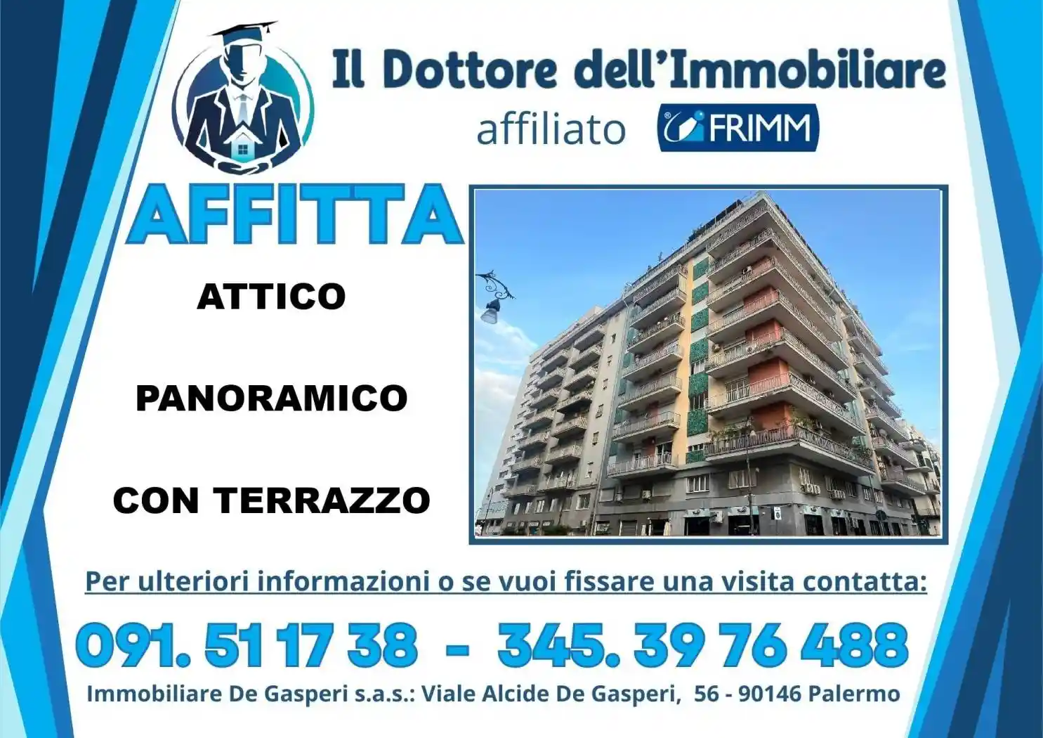 Attico - Mansarda in affitto a Palermo