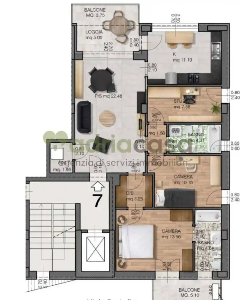 Appartamento in vendita a Riccione