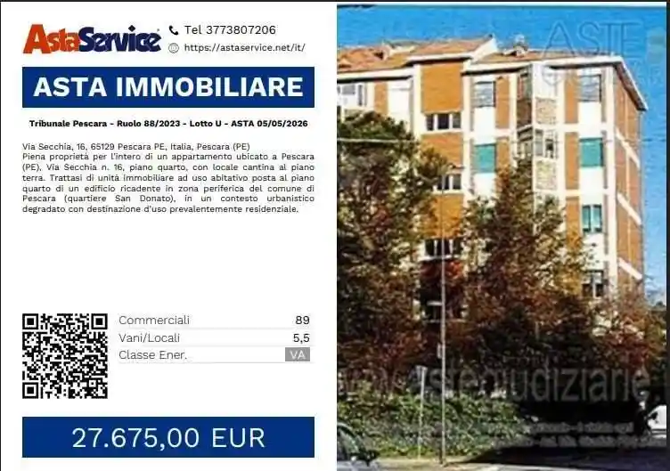 Appartamento in vendita a Pescara