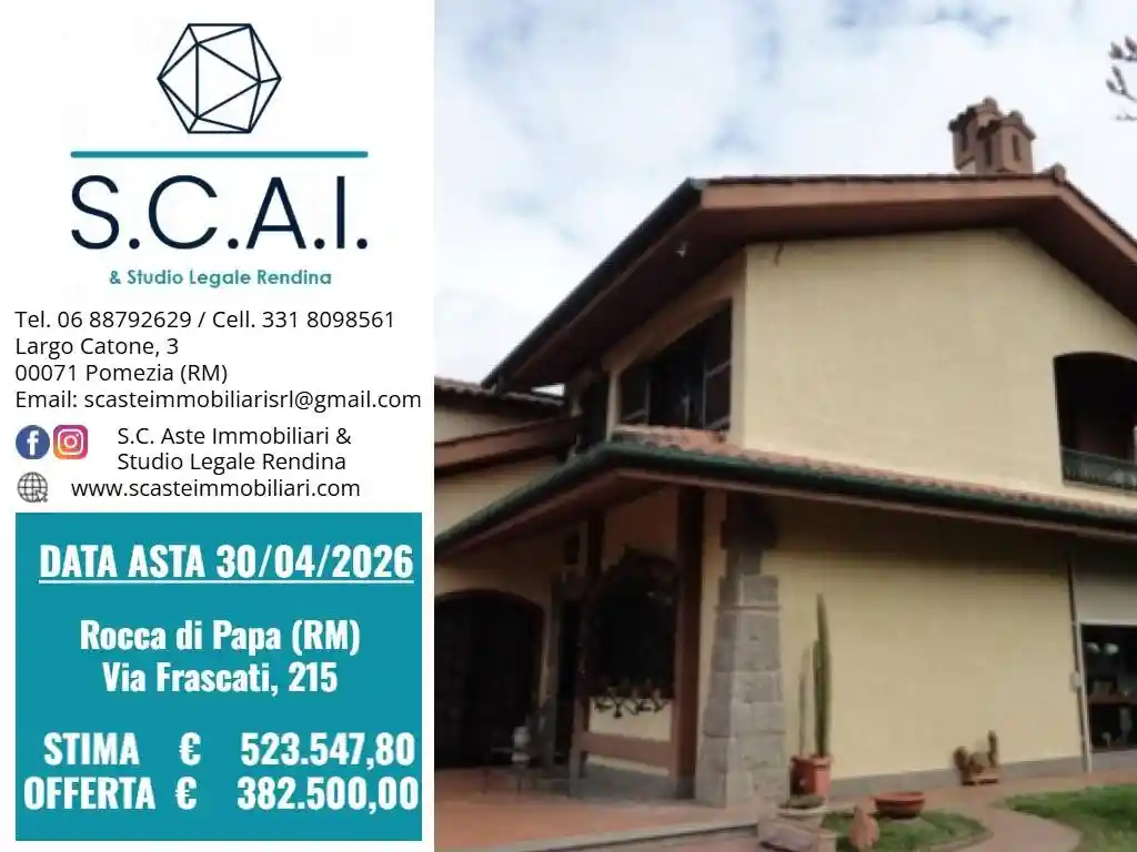 Villa in vendita a Rocca di Papa