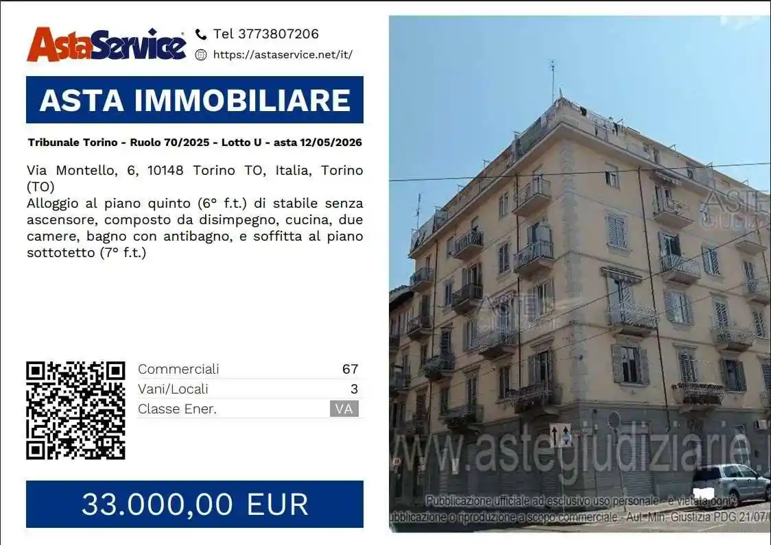 Appartamento in vendita a Torino