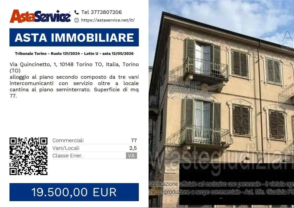 Appartamento in vendita a Torino