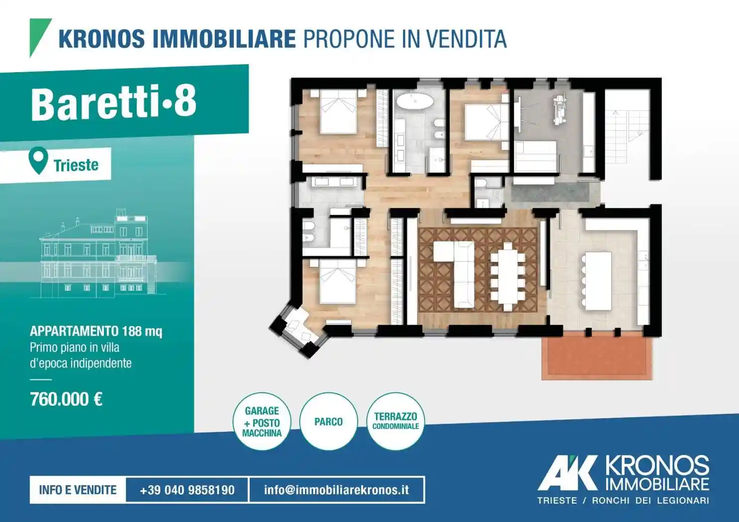 Appartamento in vendita a Trieste