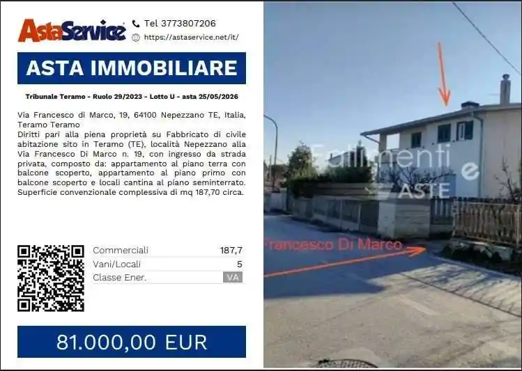 Appartamento in vendita a Teramo