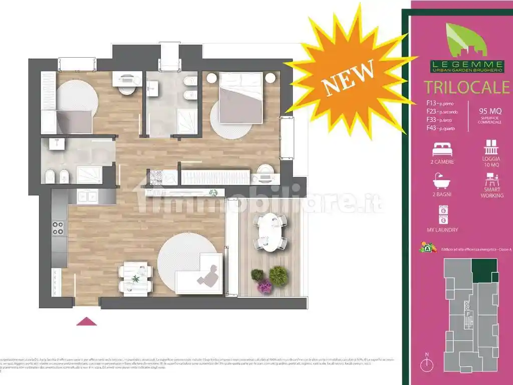 Appartamento in vendita a Brugherio