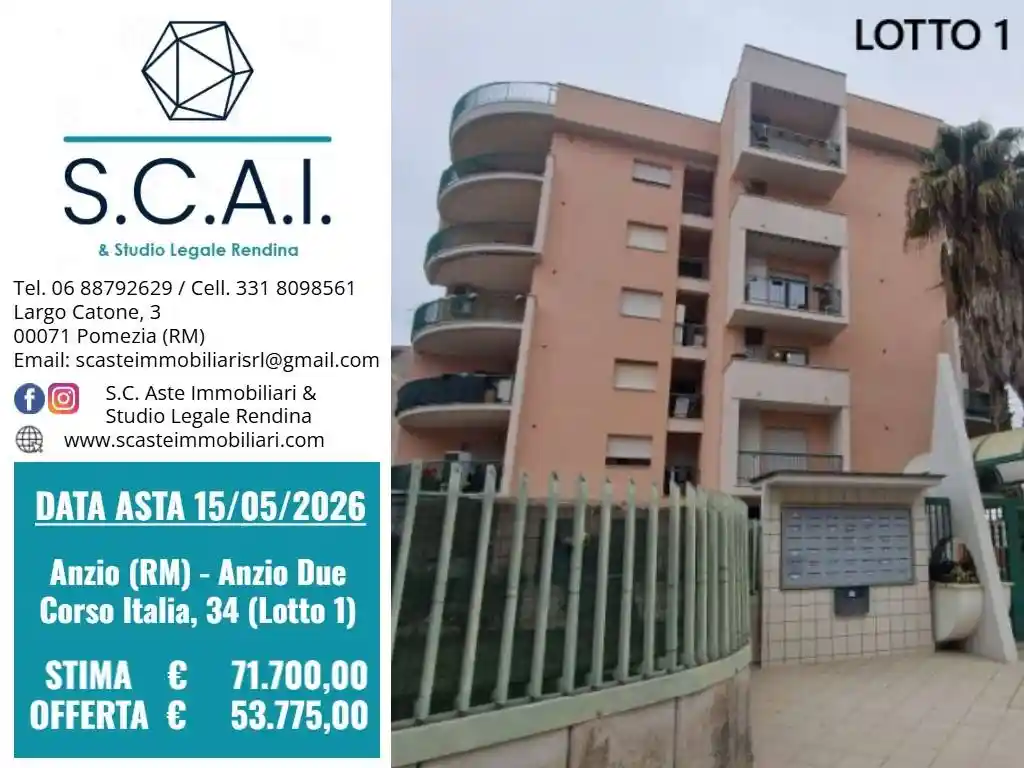 Appartamento in vendita a Anzio