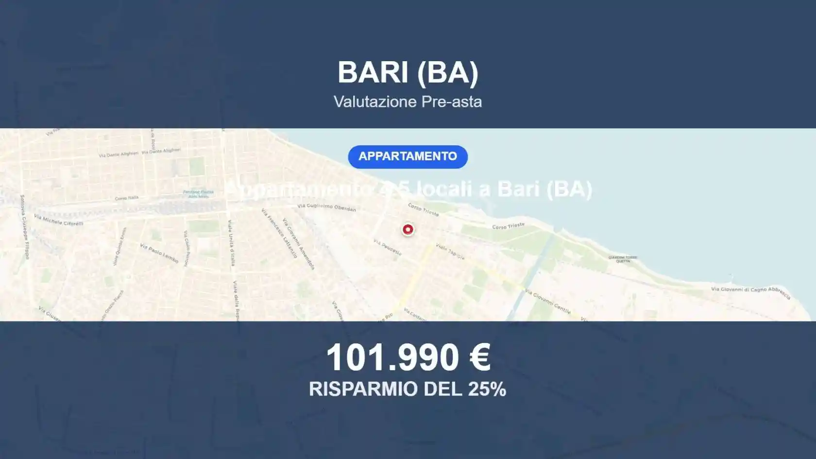 Appartamento in vendita a Bari