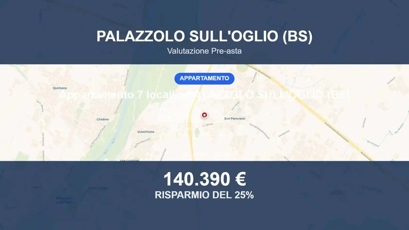 Appartamento in vendita a Palazzolo sull'Oglio