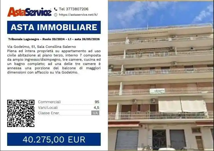 Appartamento in vendita a Sala Consilina