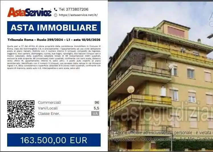 Appartamento in vendita a Roma