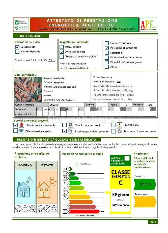 Appartamento in vendita a Fenegrò