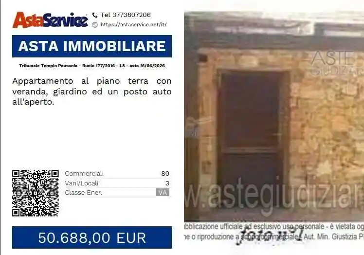 Appartamento in vendita a Trinità d'Agultu e Vignola