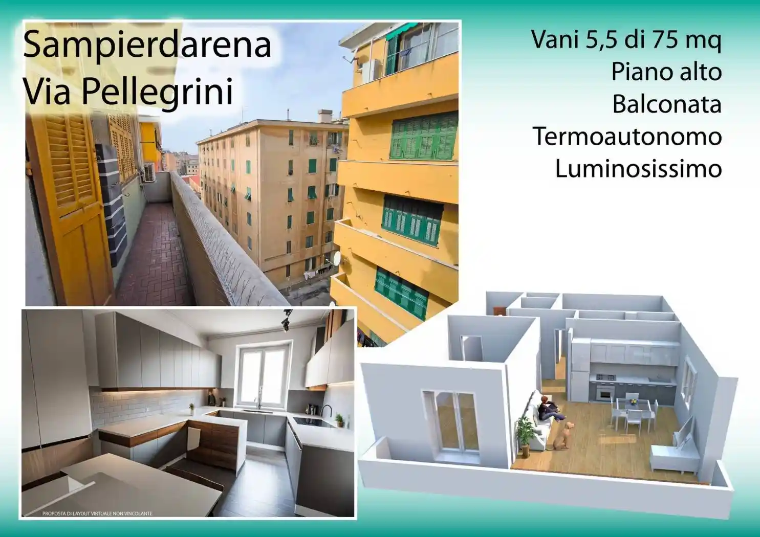 Appartamento in vendita a Genova