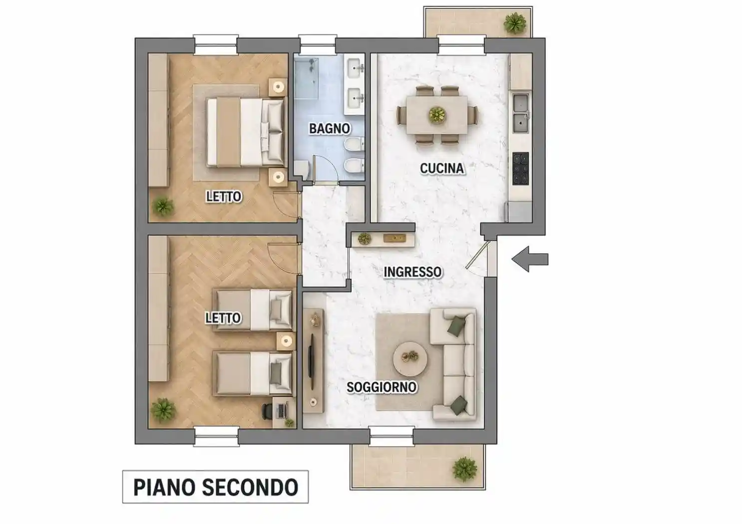 Appartamento in vendita a Piacenza