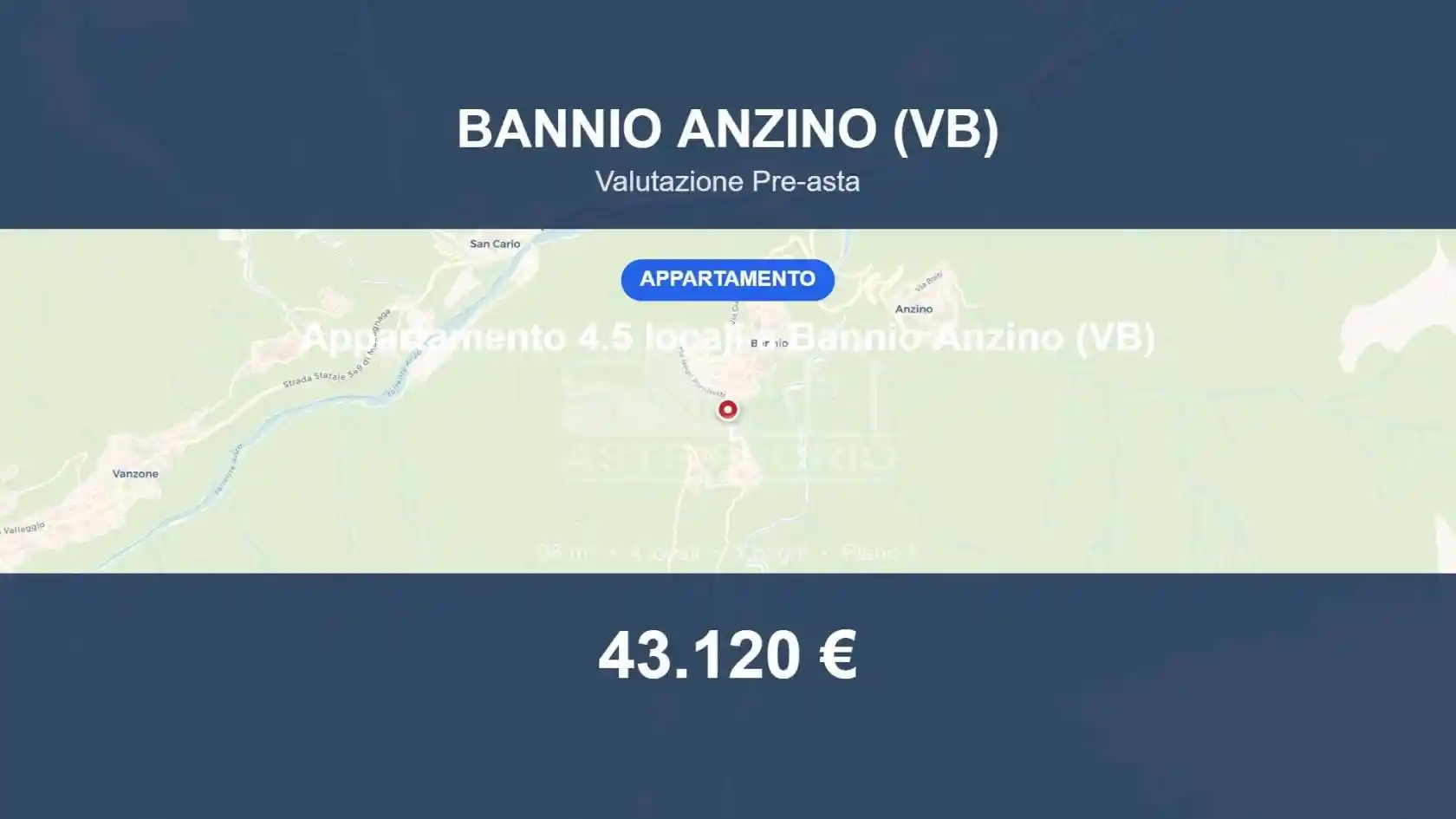 Appartamento in vendita a Bannio Anzino