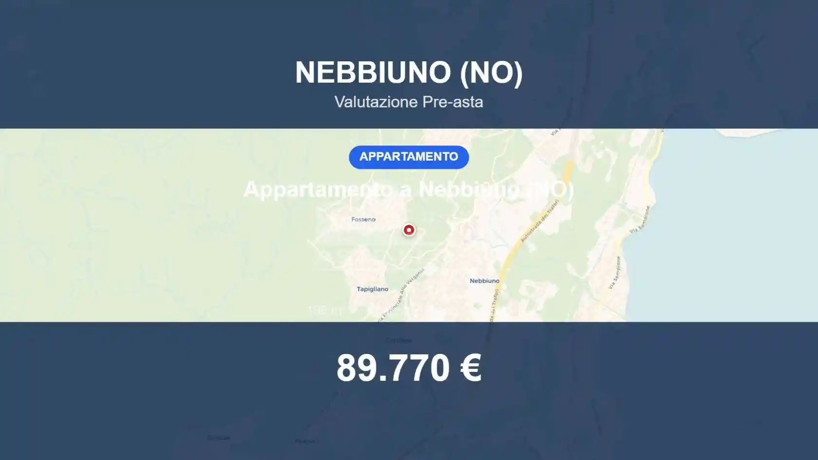 Appartamento in vendita a Nebbiuno
