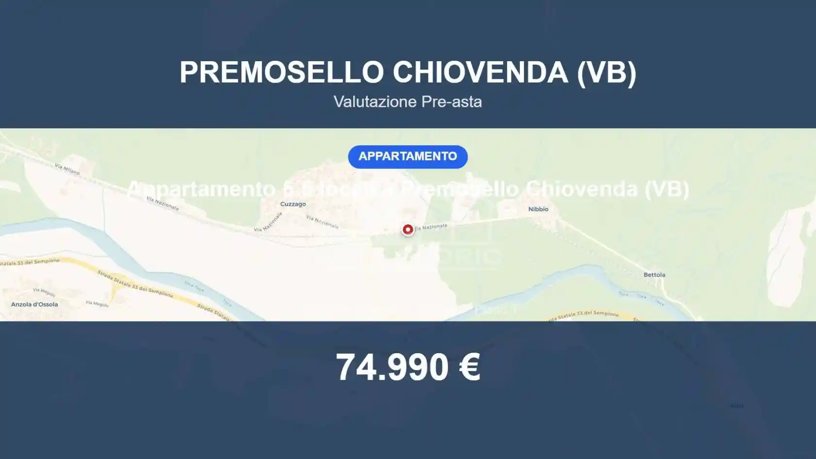 Appartamento in vendita a Premosello-Chiovenda