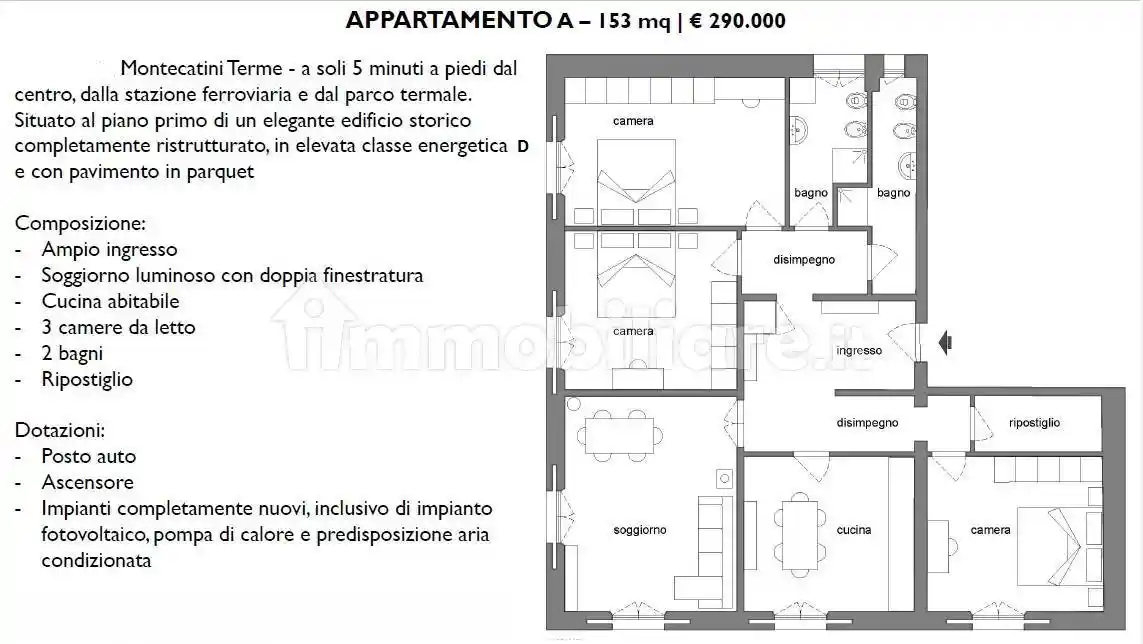Appartamento in vendita a Montecatini-Terme