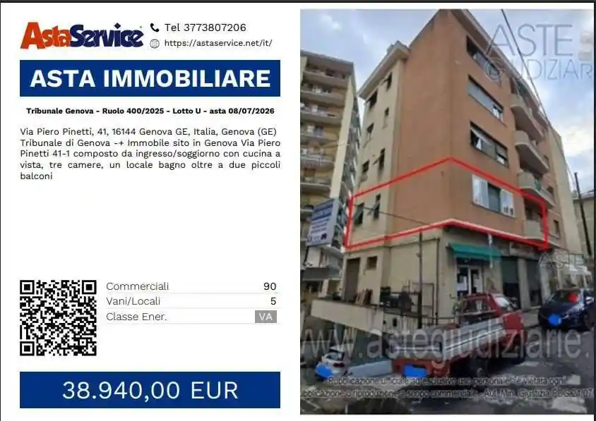 Appartamento in vendita a Genova