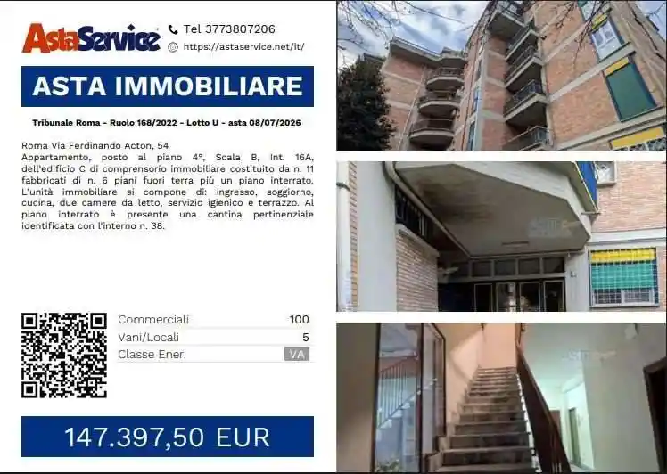 Appartamento in vendita a Roma