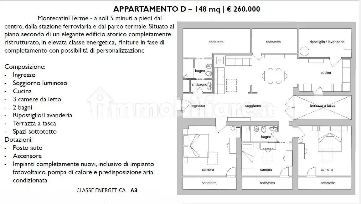 Appartamento in vendita a Montecatini-Terme