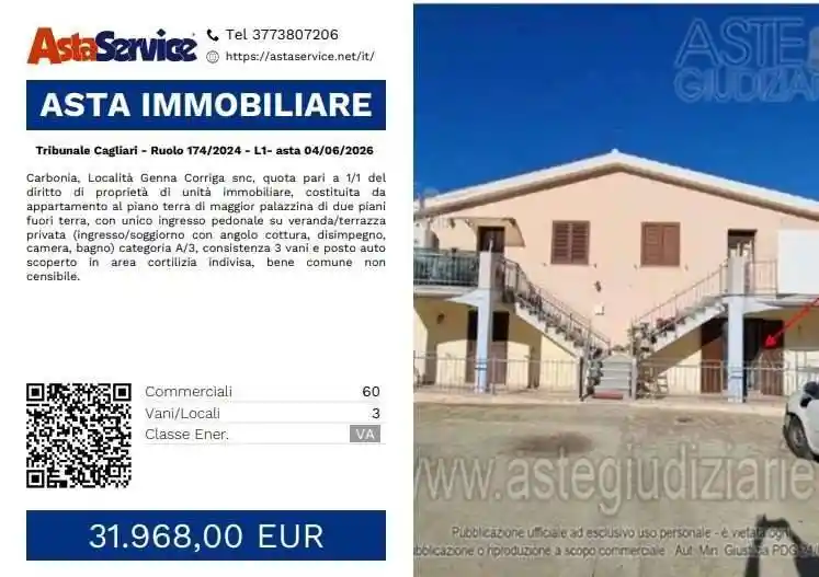 Appartamento in vendita a Carbonia