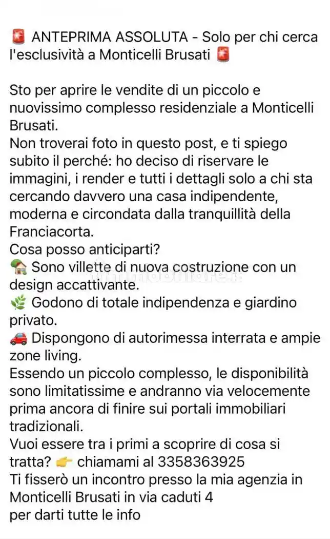 Villetta a schiera in vendita a Monticelli Brusati