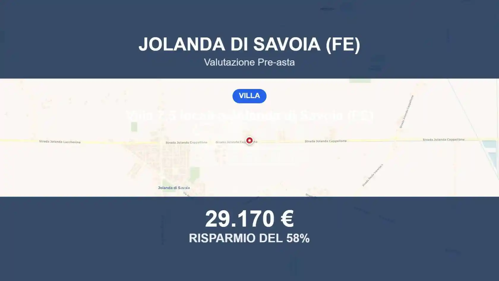 Villa in vendita a Jolanda di Savoia