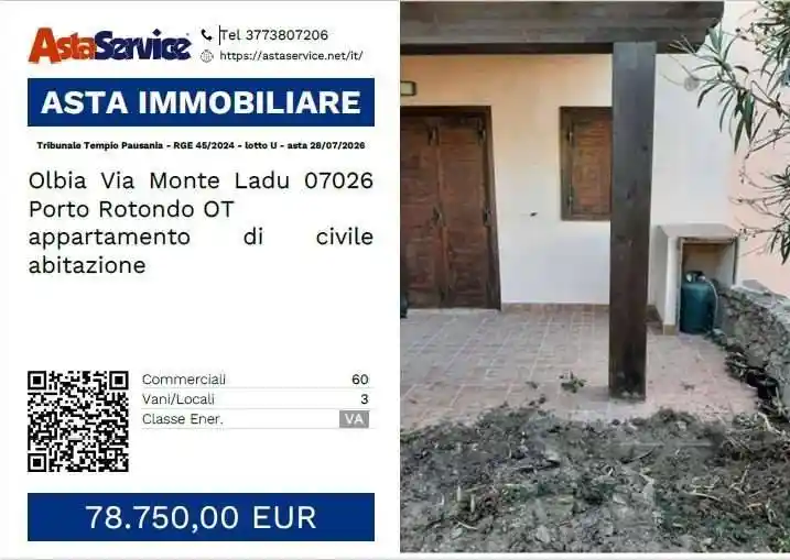 Appartamento in vendita a Olbia