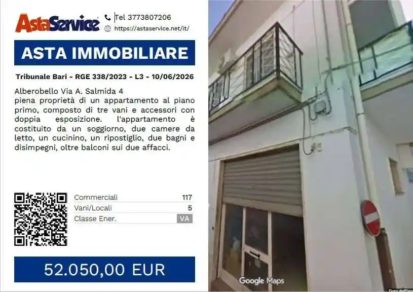 Appartamento in vendita a Alberobello