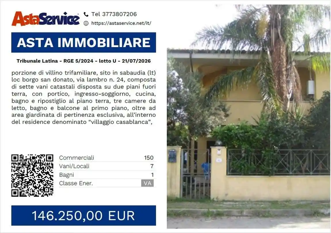 Villa in vendita a Sabaudia