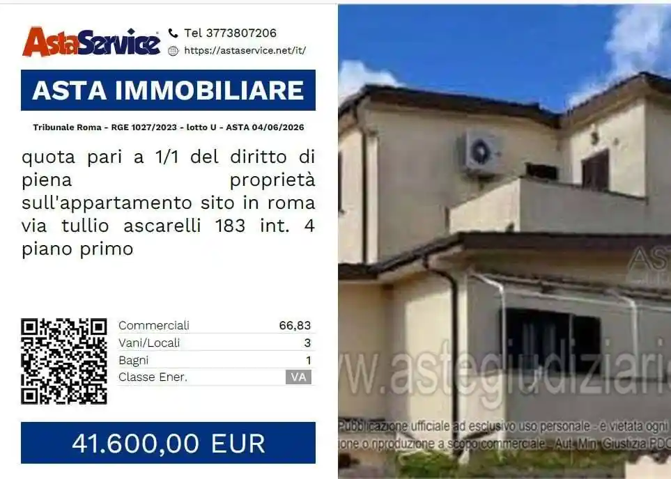 Appartamento in vendita a Roma