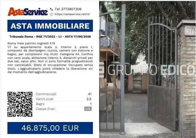 Appartamento in vendita a Roma