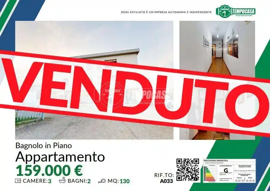 Appartamento in vendita a Bagnolo in Piano