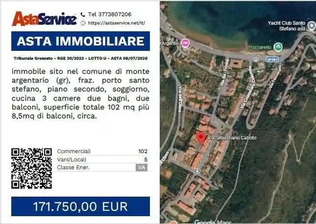 Appartamento in vendita a Monte Argentario