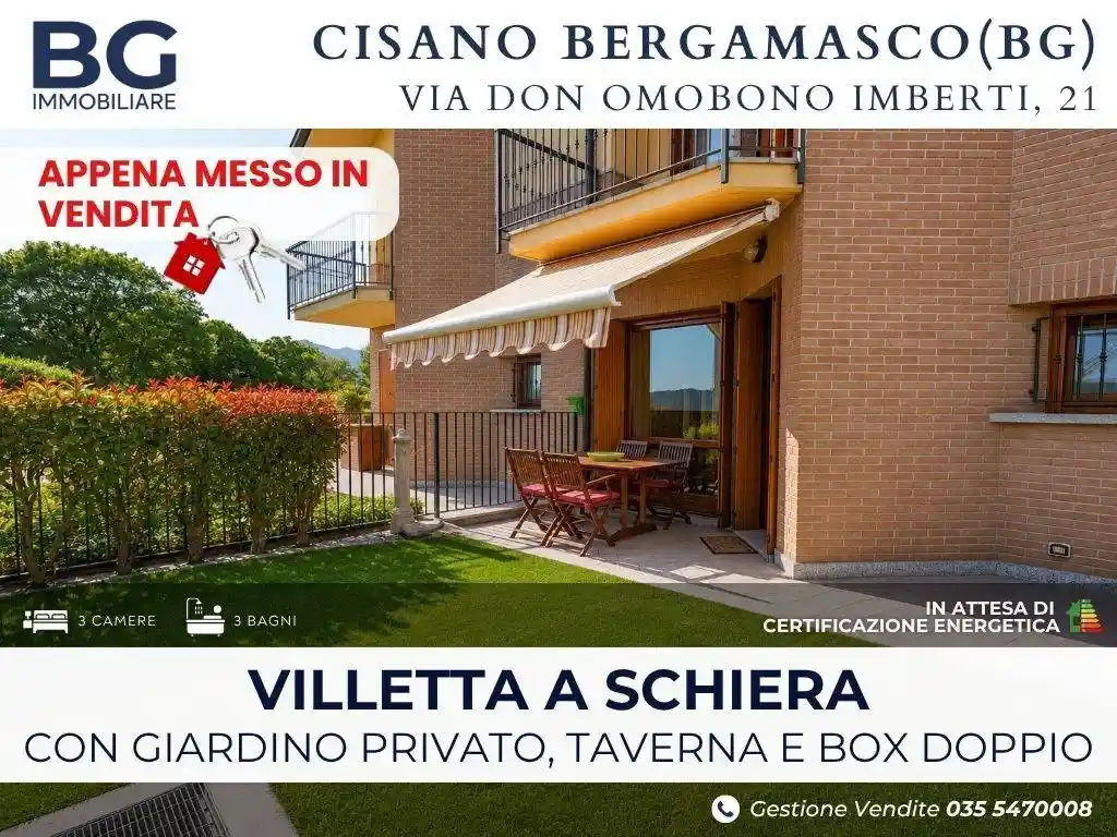 Villetta a schiera in vendita a Cisano Bergamasco