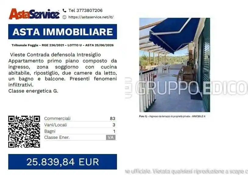 Appartamento in vendita a Vieste