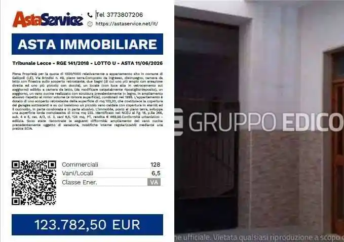 Appartamento in vendita a Gallipoli