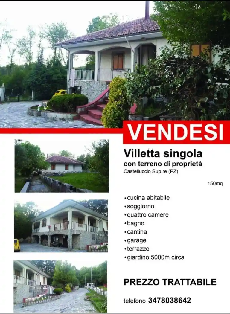 Villa in vendita a Castelluccio Superiore