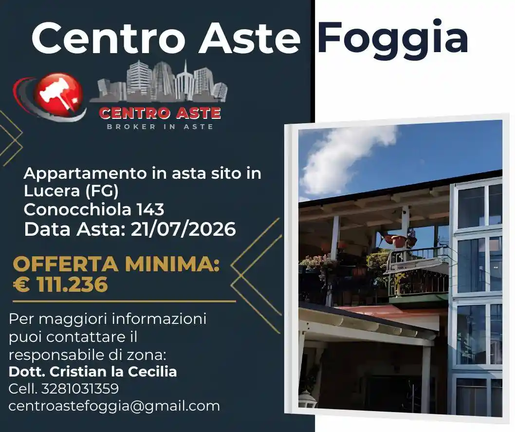 Appartamento in asta a Lucera