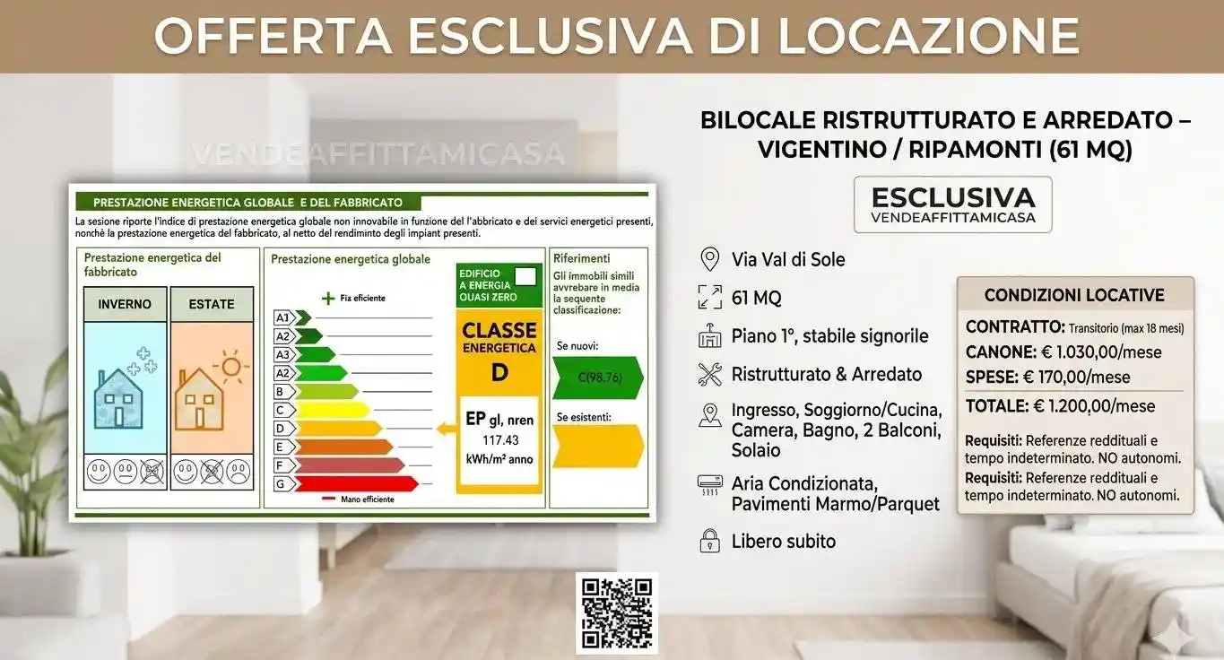 Appartamento in affitto a Milano