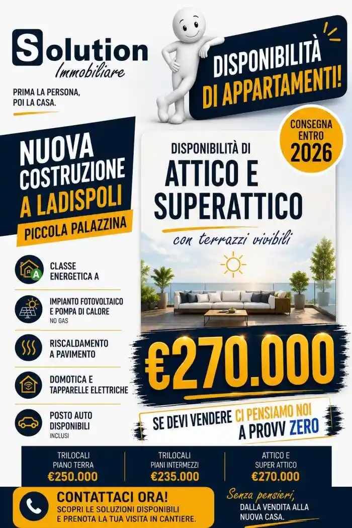 Attico - Mansarda in vendita a Ladispoli