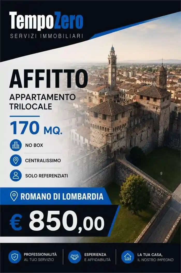 Appartamento in affitto a Romano di Lombardia