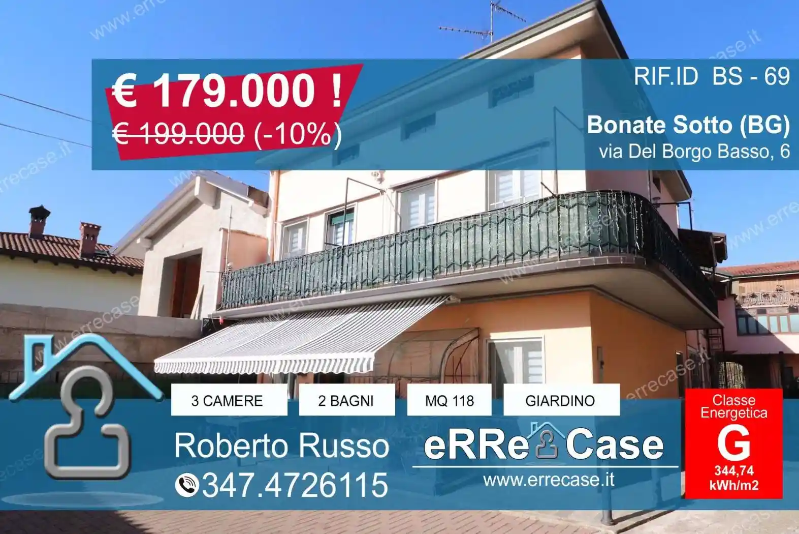 Casa indipendente in vendita a Ponte San Pietro
