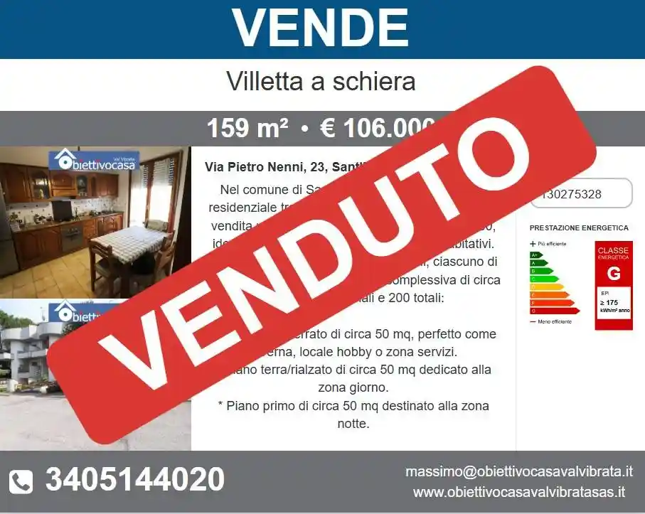 Villetta a schiera in vendita a Sant'Egidio alla Vibrata