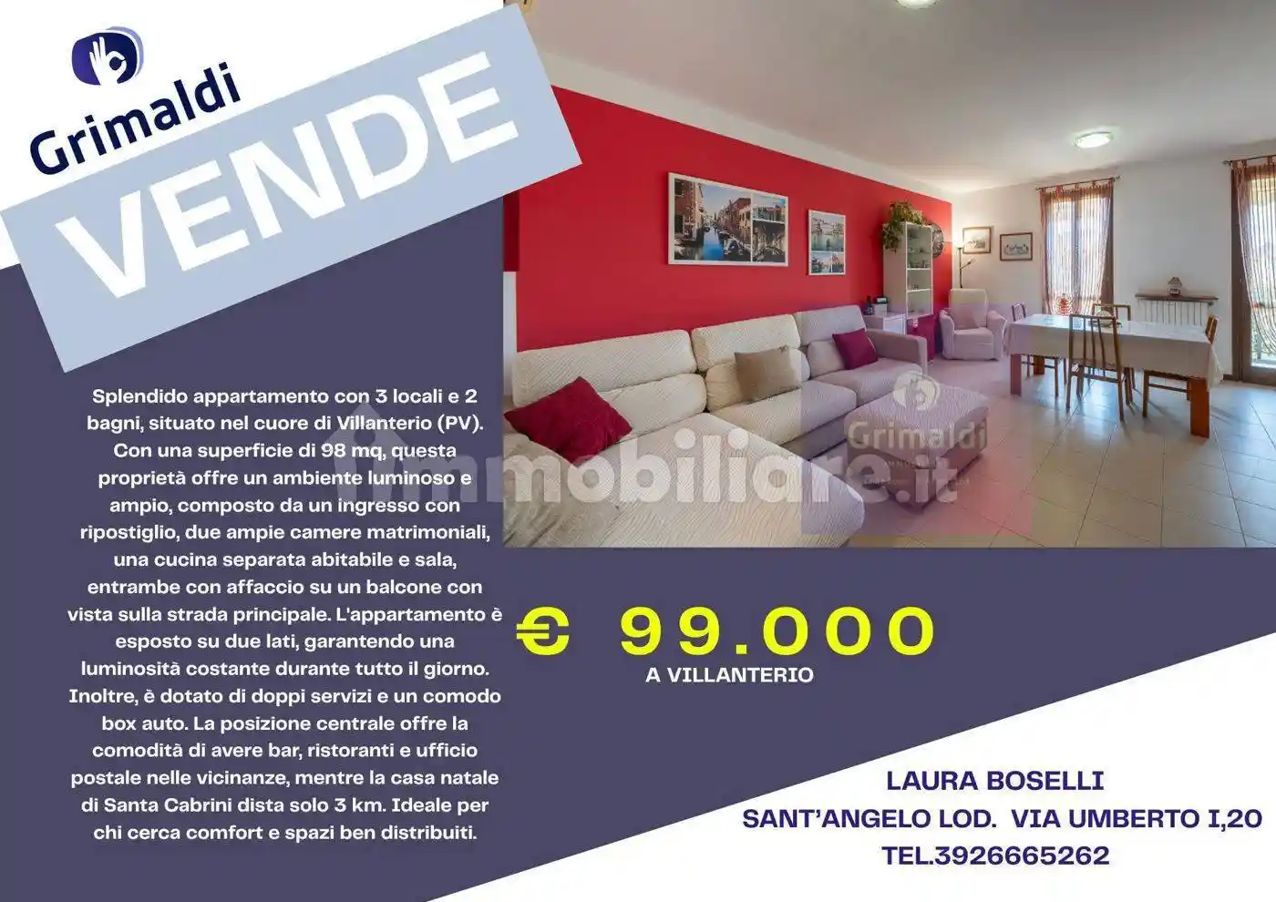 Appartamento in vendita a Villanterio