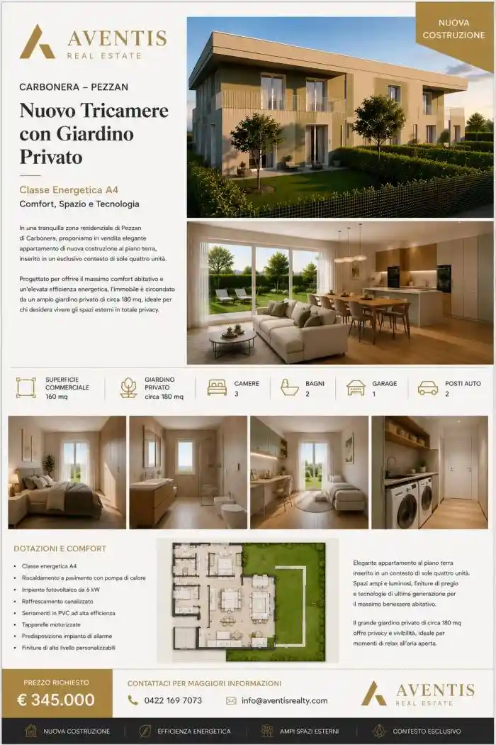 Appartamento in vendita a Carbonera