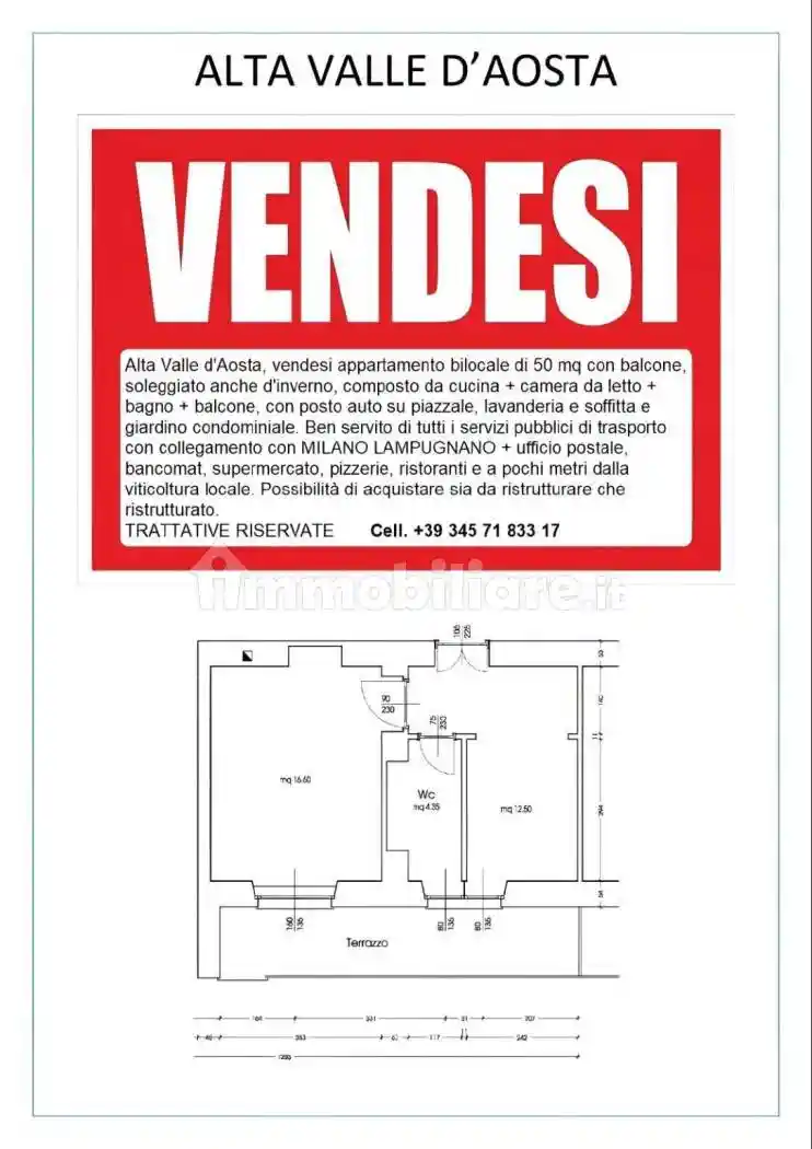 Appartamento in vendita a Arvier