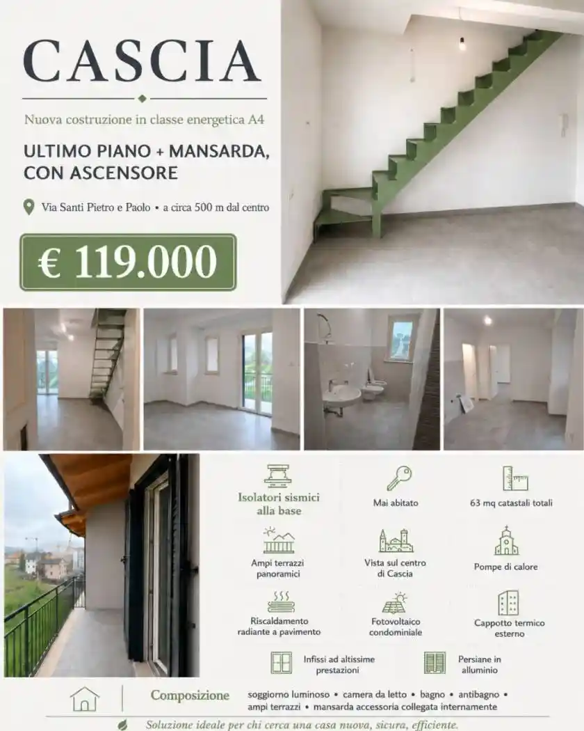 Appartamento in vendita a Cascia