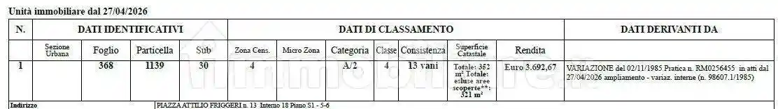 Appartamento in vendita a Roma